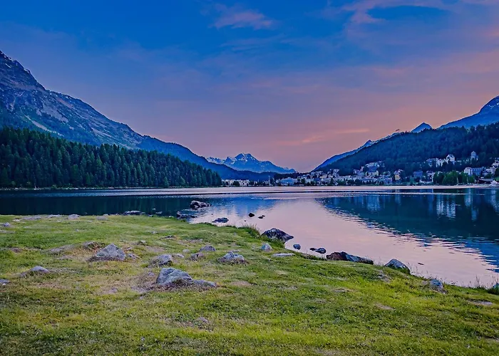 Apartment Wasserfall - Zentrum - Balkon - Seeblick - Kueche St. Moritz