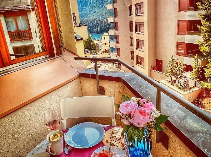 Appartement Wasserfall - Zentrum - Balkon - Seeblick - Kueche Sankt Moritz